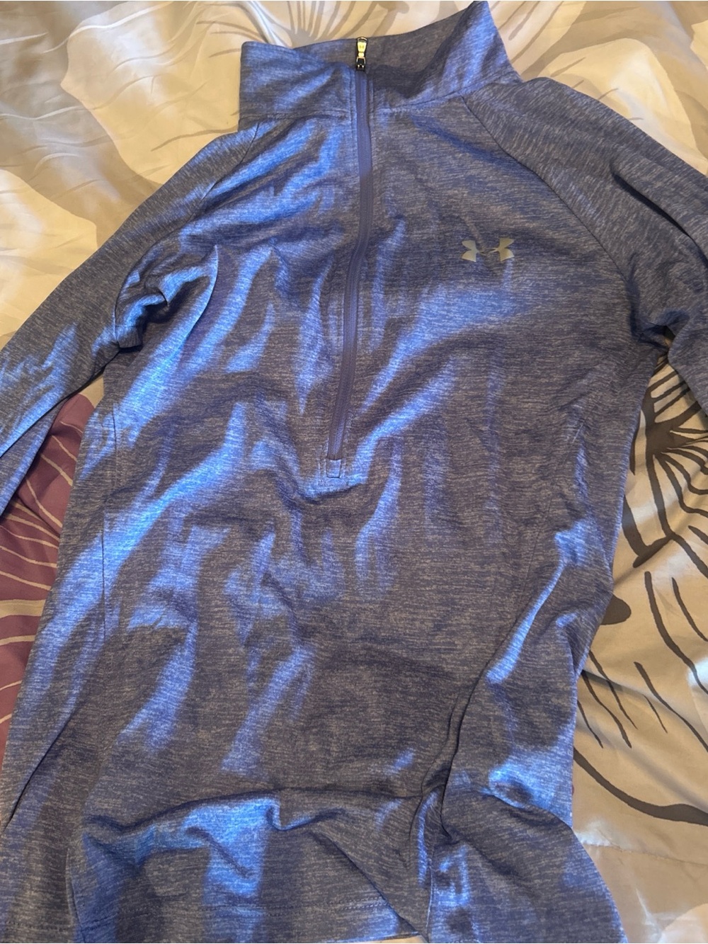 Under Armour Men’s Heathered Blue 1/4 Zip Performance Pullover